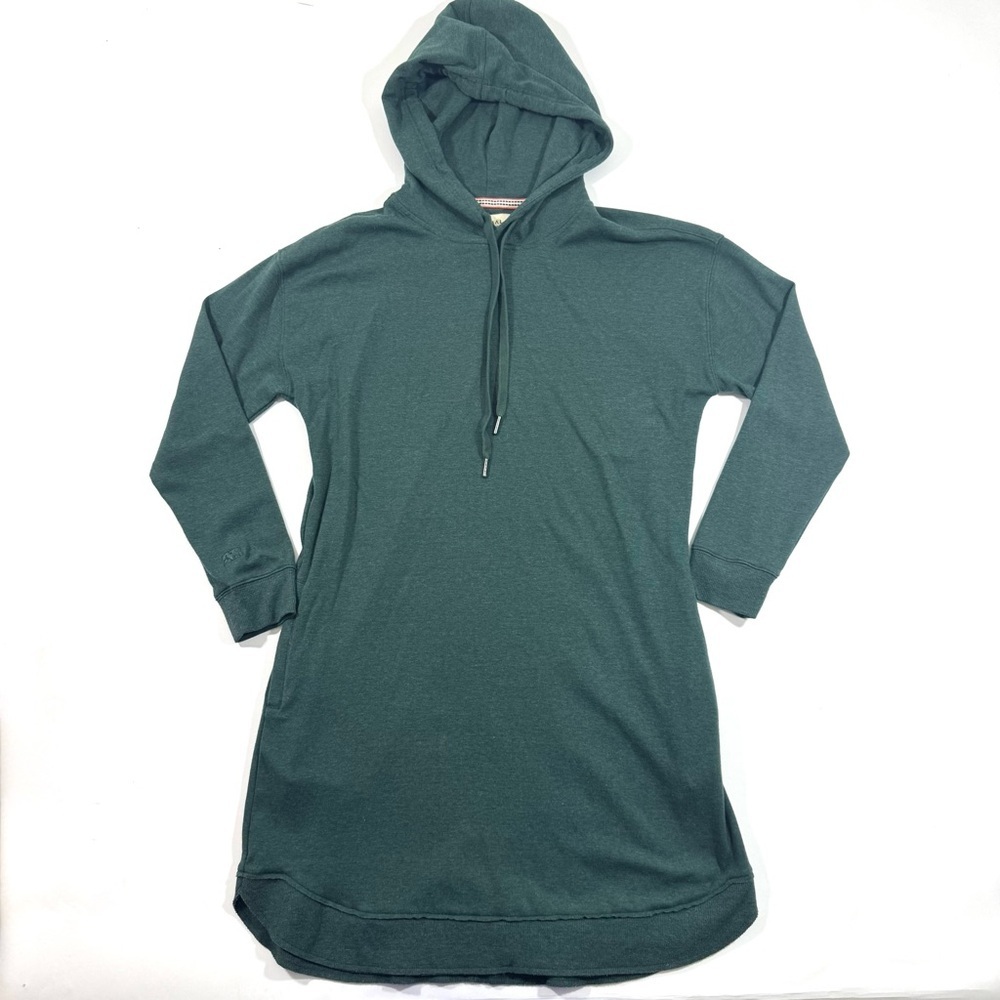 The Normal Brand Hooded Dress Green Size Medium Pockets